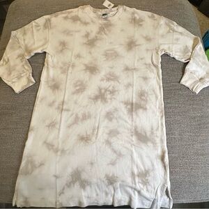 New Women’s Old Navy Sweater Dress Tan Tie-Dye Size Medium